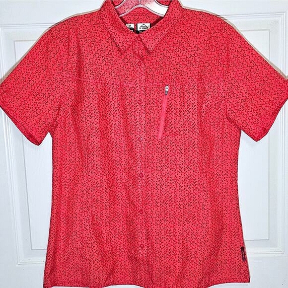 McKinley Womens Outdoor Shirt XL Pink Hiking Active Sport Pocket Moisture Wick - Picture 1 of 9